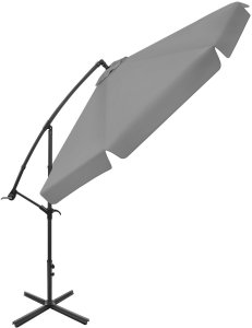 Składany parasol ogrodowy 350 cm XXL pokrowiec grafitowy 8-ramienny 12