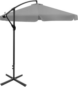 Składany parasol ogrodowy 350 cm XXL pokrowiec grafitowy 8-ramienny 14