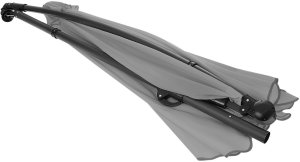 Składany parasol ogrodowy 350 cm XXL pokrowiec grafitowy 8-ramienny 10
