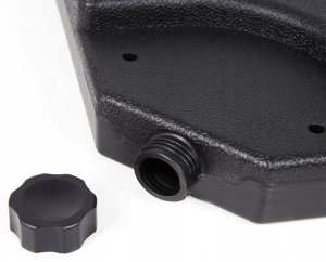 Podstawa pod parasol ogrodowy stojak obciążnik baza kwadratowa czarna 4 elementy 50x50x7,5cm 80kg 5