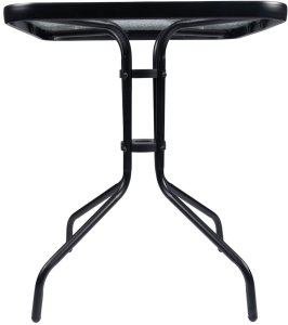 Stolik szklany kawowy na balkon taras patio kwadratowy czarny 4