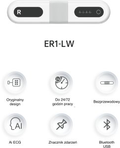 Monitor EKG Holter 24h z Analizą Ai-ECG + Aplikacja + Interpretacja Wyników | Urządzenie Medyczne 5