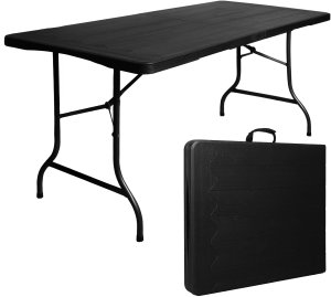 Duży stół składany ogrodowy cateringowy bankietowy walizka 180 cm drewno 6