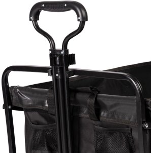 Składany duży wózek ogrodowy plażowy turystyczny transportowy czarny 6