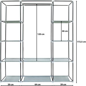 Składana szafa tekstylna, materiałowa garderoba XXL 2