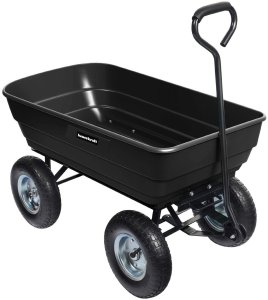 Wózek transportowy ogrodowy taczka wywrotka przyczepka rączka skrętne koła 14