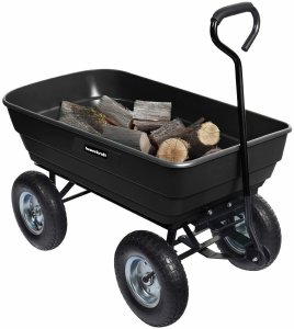 Wózek transportowy ogrodowy taczka wywrotka przyczepka rączka skrętne koła 3