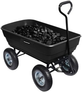 Wózek transportowy ogrodowy taczka wywrotka przyczepka rączka skrętne koła 4