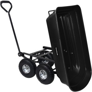 Wózek transportowy ogrodowy taczka wywrotka przyczepka rączka skrętne koła 7