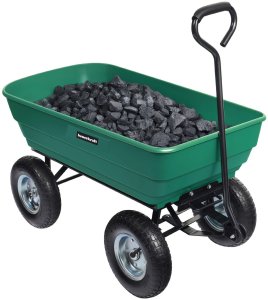 Wózek transportowy ogrodowy taczka wywrotka przyczepka rączka skrętne koła 4