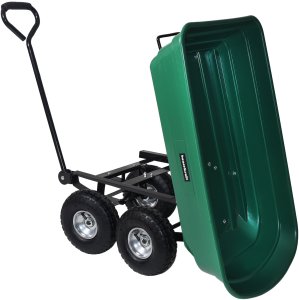 Wózek transportowy ogrodowy taczka wywrotka przyczepka rączka skrętne koła 7