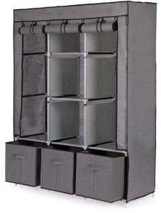Składana szafa tekstylna, materiałowa garderoba XXL z szufladami 4