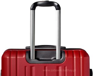 Zestaw podróżnych walizek XXL bordo 3w1 ABS zamek szyfrowy + waga bagażowa gratis 11