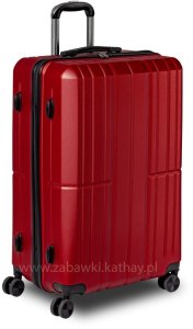 Zestaw podróżnych walizek XXL bordo 3w1 ABS zamek szyfrowy + waga bagażowa gratis 12