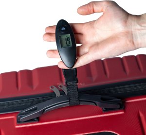 Zestaw podróżnych walizek XXL bordo 3w1 ABS zamek szyfrowy + waga bagażowa gratis 13