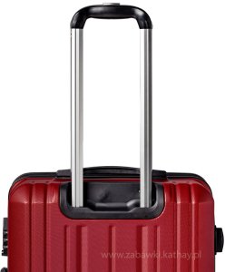 Zestaw podróżnych walizek XXL bordo 3w1 ABS zamek szyfrowy + waga bagażowa gratis 16