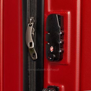 Zestaw podróżnych walizek XXL bordo 3w1 ABS zamek szyfrowy + waga bagażowa gratis 7
