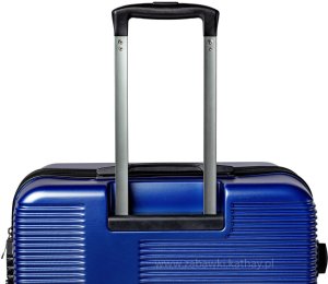 Zestaw podróżnych walizek XXL granat 3w1 ABS+PC zamek szyfrowy + waga bagażowa gratis 16