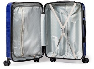 Zestaw podróżnych walizek XXL granat 3w1 ABS+PC zamek szyfrowy + waga bagażowa gratis 4