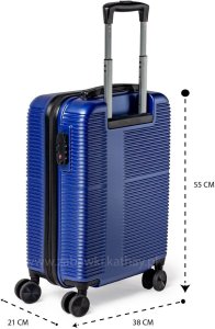 Zestaw podróżnych walizek XXL granat 3w1 ABS+PC zamek szyfrowy + waga bagażowa gratis 8