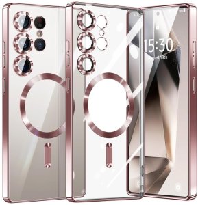 Etui Supero do Galaxy S25 Ultra 5G magnetyczne, różowe 1