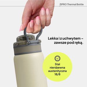 Zipro Zipro Butelka termiczna 1000 ml Stainless Steel Beżowa 6