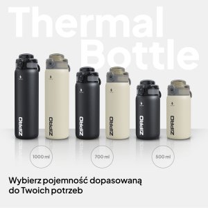 Zipro Zipro Butelka termiczna 1000 ml Stainless Steel Beżowa 8