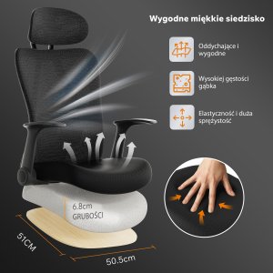 Krzesło biurowe SENSE7 Noxo Czarne 5