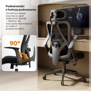 Krzesło biurowe SENSE7 Noxo Czarne 6