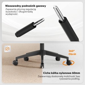 Krzesło biurowe SENSE7 Noxo Czarne 7