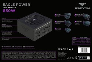 Zasilacz PREYON EAGLE POWER BRONZE 650W 12