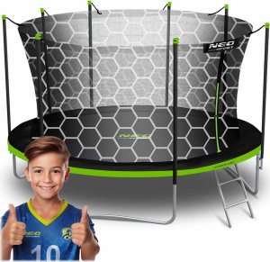 NeoSport Trampolina ogrodowa 15ft/465cm z siatką wewnętrzną i drabinką 1