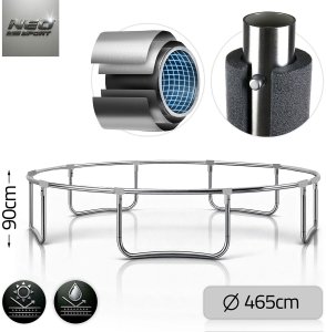NeoSport Trampolina ogrodowa 15ft/465cm z siatką zewnętrzną i drabinką 11