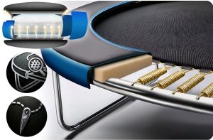 NeoSport Trampolina ogrodowa 15ft/465cm z siatką zewnętrzną i drabinką 13