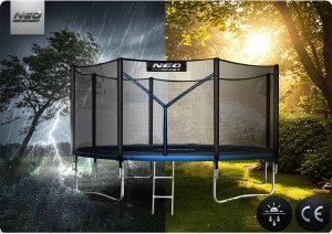 NeoSport Trampolina ogrodowa 15ft/465cm z siatką zewnętrzną i drabinką 9
