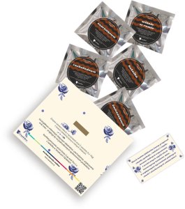 Gotowy zestaw prezentowy Życzenia dla Babci kawa aromatyzowana mielona PREMIUM 5 saszetek MIX różne smaki prezent upominek na Dzień Babci 3