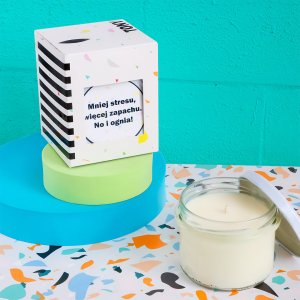 Naturalna personalizowana świeca sojowa w słoiku kwiatowo-owocowy zapach prezent upominek na Walentynki dla niej kobiety dziewczyny ukochanej żony 2