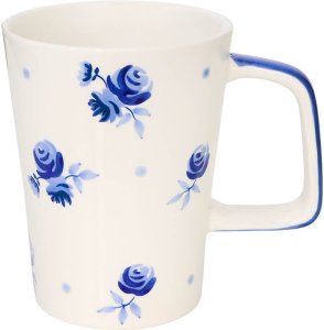 Elegancki duży kubek z motywem szafirowych pąków 300 ml prezent upominek na każdą okazję dla faceta kobiety babci mamy żony dziewczyny przyjaciółki 1