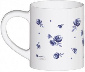 Duży elegancki kubek ceramiczny z motywem szafirowych pąków 250ml prezent upominek na Dzień Babci i Dziadka dla niej niego 3