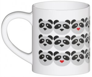 Elegancki Kubek LOVCIAM z motywem zakochanej pandy 250 ml prezent upominek dla faceta chłopaka mężczyzny męża kobiety dziewczyny żony 3