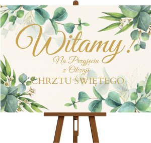 Tablica Powitalna na Chrzest Święty 50x70cm 1