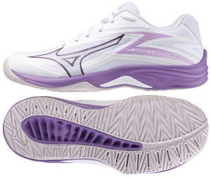 Buty siatkarskie Mizuno LIGHTNING STAR Z7 JR 40 1/2 biało fioletowe 1
