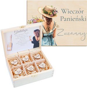 Pudełko z PERSONALIZACJĄ Wieczór Panieński Dziewczyna Kwiaty 1