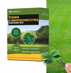 Nasiona Trawy Trawa Uniwersalna z Mikrokoniczyną Samonawożący Mieszanka 1kg 1