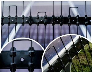 Kolce na Ptaki Gołębie Kuny na Panele Solarne Fotowoltaiczne 50cm ze Stali Nierdzewnej 304 w Kolorze Czarnym 6