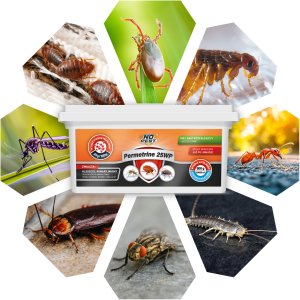 Proszek Preparat Środek Oprysk na Kleszcze Komary Muchy Meszki Pluskwy Rybiki Mrówki i Inne Owady 500g/200l Permetrine 25WP 4