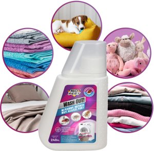 Środek Płyn Preparat do Prania na Pluskwy Roztocza Wszy Kleszcze Pchły i Ich Jaja oraz Larwy 240 ml "Wash Out!" do Pralki 10