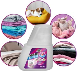 Środek Płyn Preparat do Prania na Pluskwy Roztocza Wszy Kleszcze Pchły i Ich Jaja oraz Larwy 120ml "Wash Out!" do Pralki 10