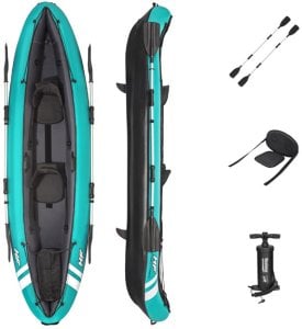 Kajak dmuchany 330 x 86 cm 2 osobowy Ventura zestaw 7w1 Bestway 65052 4