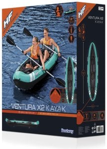 Kajak dmuchany 330 x 86 cm 2 osobowy Ventura zestaw 7w1 Bestway 65052 10